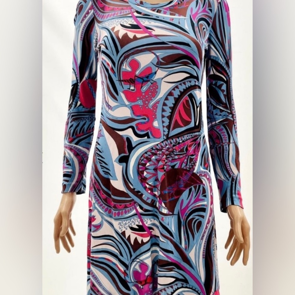 Emilio Pucci Multicolor Abstract Mini Dress